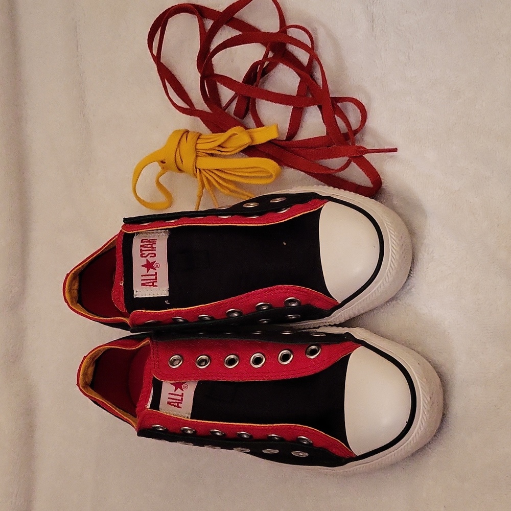 Converse all stars  Double shoe style 2 pair of shoe strings